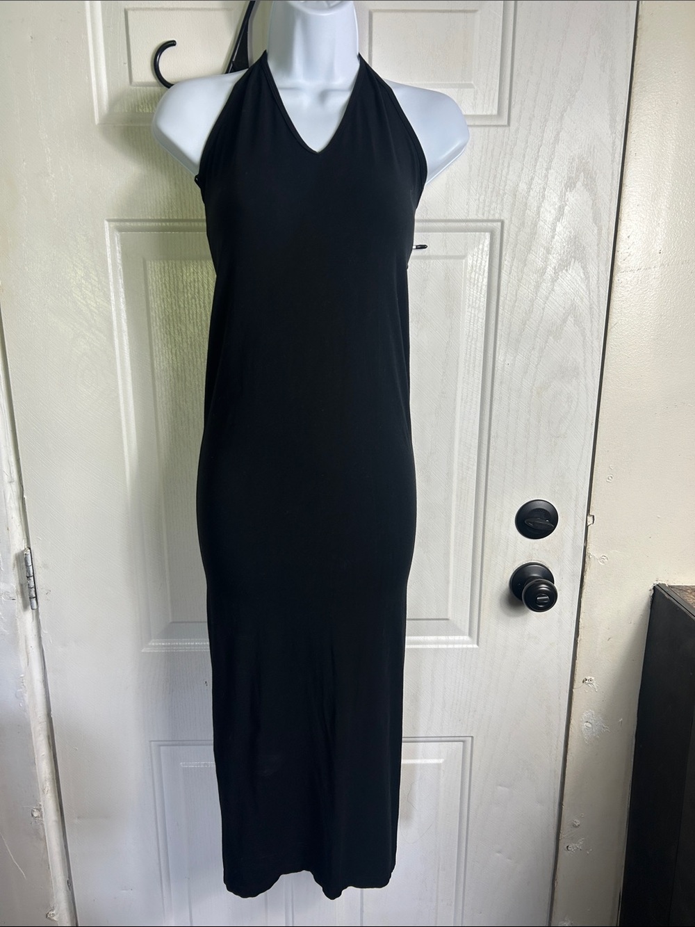 Zara Black Halter-Style Maxi Dress